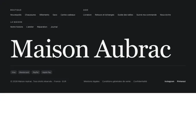 The shell.WordmarkFooter block